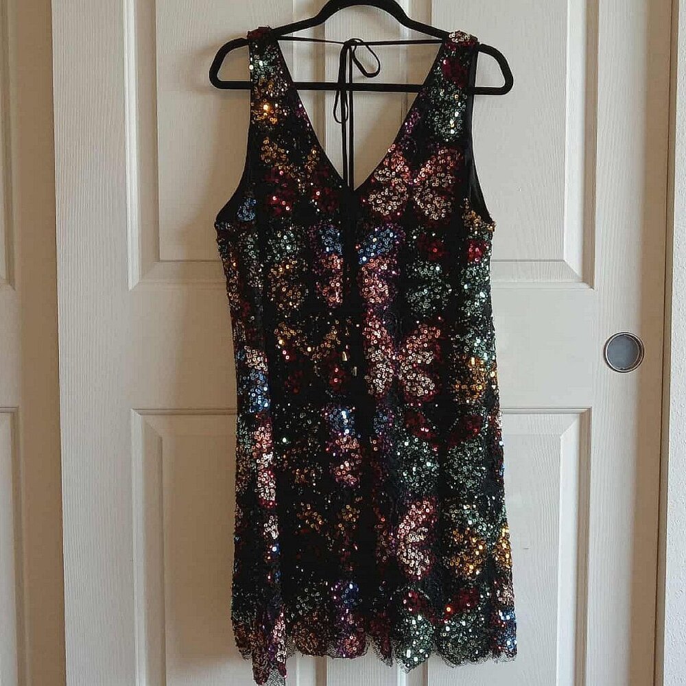 Free People Multicolor Sequin Mini Dress - Picture 4 of 9